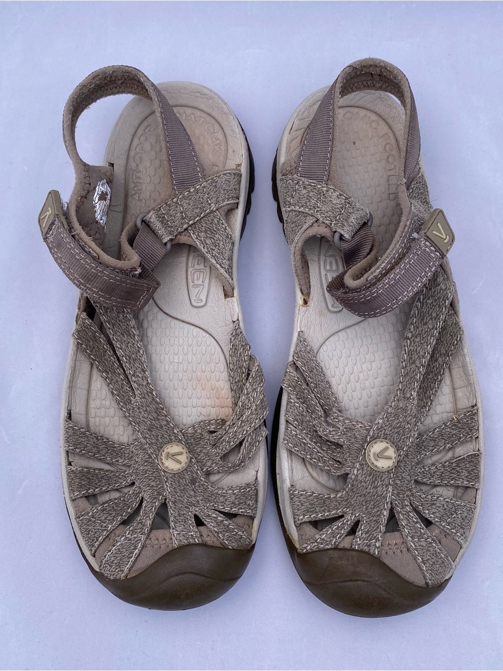 Keen Women’s Rose Comfort Cross-Strap Sandals in Taupe - Picture 2 of 7